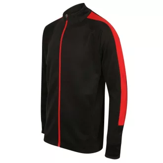   Finden + Hales FHLV871 unisex melegítő felső, Black/Red-XXS