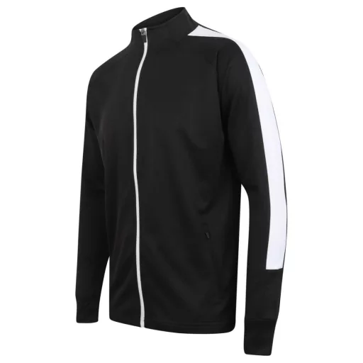 Finden + Hales FHLV871 unisex melegítő felső, Black/White-S