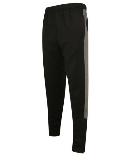 Finden + Hales FHLV881 unisex melegítő alsó, Black/Gunmetal Grey-XXS