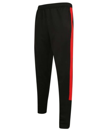 Finden + Hales FHLV881 unisex melegítő alsó, Black/Red-XXS