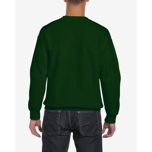 Környakas unisex prémium pulóver, Gildan GI12000, Forest Green-S