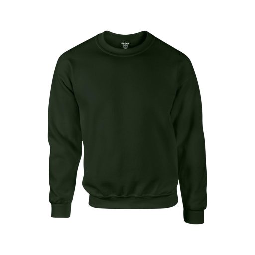 Környakas unisex prémium pulóver, Gildan GI12000, Forest Green-S