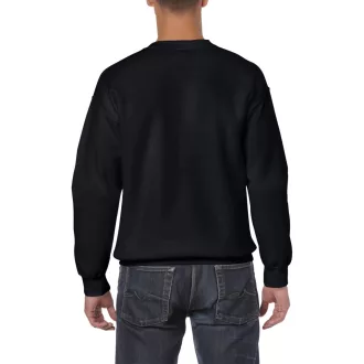 Kereknyakú körkötött pulóver, Gildan GI18000, Black-2XL