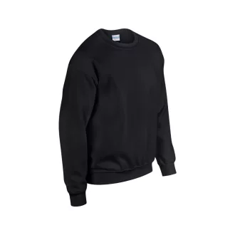 Kereknyakú körkötött pulóver, Gildan GI18000, Black-2XL