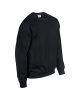 Kereknyakú körkötött pulóver, Gildan GI18000, Black-XL