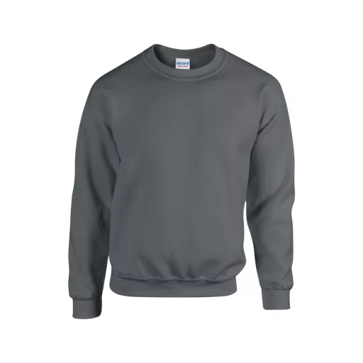 Kereknyakú körkötött pulóver, Gildan GI18000, Charcoal-S