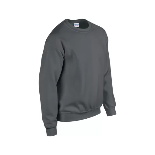 Kereknyakú körkötött pulóver, Gildan GI18000, Charcoal-S