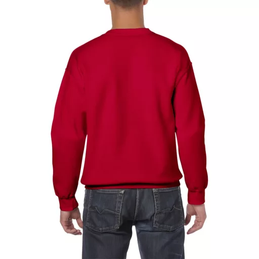 Kereknyakú körkötött pulóver, Gildan GI18000, Cherry Red-S