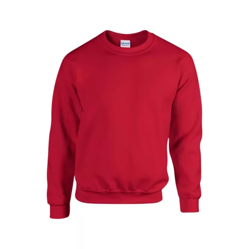 Kereknyakú körkötött pulóver, Gildan GI18000, Cherry Red-S