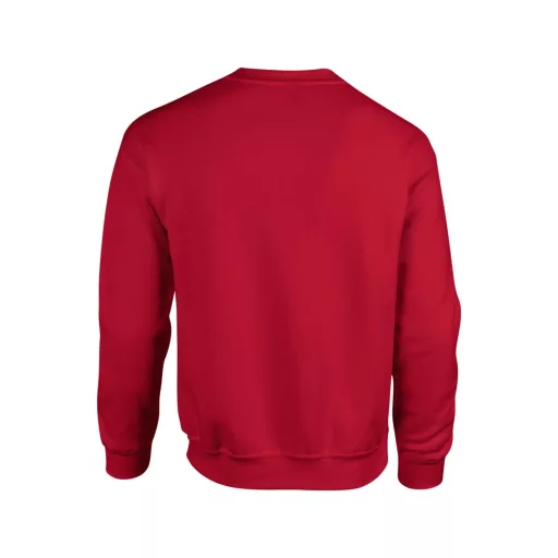Kereknyakú körkötött pulóver, Gildan GI18000, Cherry Red-S