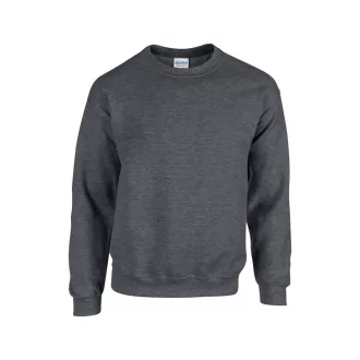   Kereknyakú körkötött pulóver, Gildan GI18000, Dark Heather-2XL