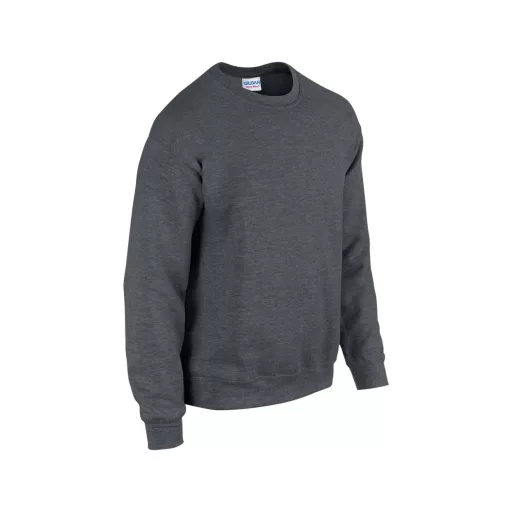 Kereknyakú körkötött pulóver, Gildan GI18000, Dark Heather-2XL