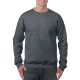 Kereknyakú körkötött pulóver, Gildan GI18000, Dark Heather-4XL