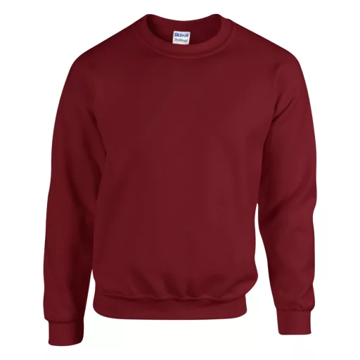 Kereknyakú körkötött pulóver, Gildan GI18000, Garnet-3XL