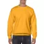 Kereknyakú körkötött pulóver, Gildan GI18000, Gold-2XL