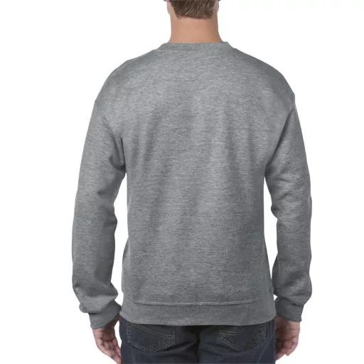 Kereknyakú körkötött pulóver, Gildan GI18000, Graphite Heather-2XL