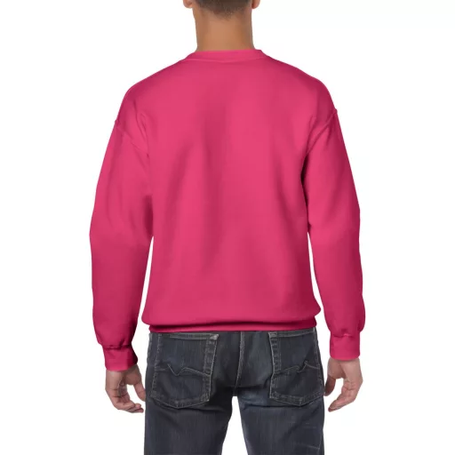 Kereknyakú körkötött pulóver, Gildan GI18000, Heliconia-2XL