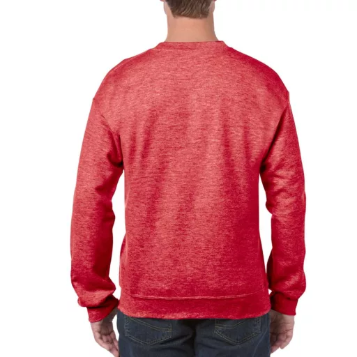Kereknyakú körkötött pulóver, Gildan GI18000, Heather Sport Scarlet Red-XL
