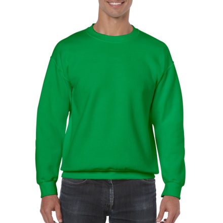Kereknyakú körkötött pulóver, Gildan GI18000, Irish Green-L