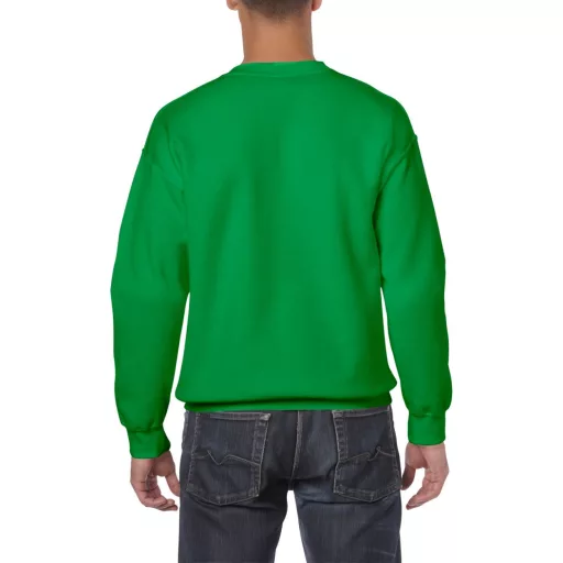 Kereknyakú körkötött pulóver, Gildan GI18000, Irish Green-L