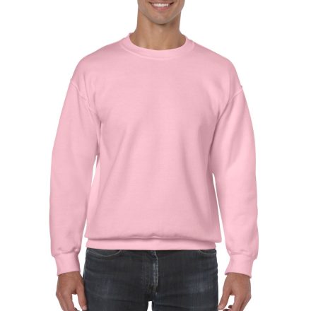 Kereknyakú körkötött pulóver, Gildan GI18000, Light Pink-2XL