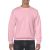 Kereknyakú körkötött pulóver, Gildan GI18000, Light Pink-M
