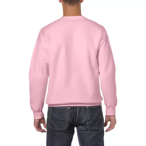 Kereknyakú körkötött pulóver, Gildan GI18000, Light Pink-S
