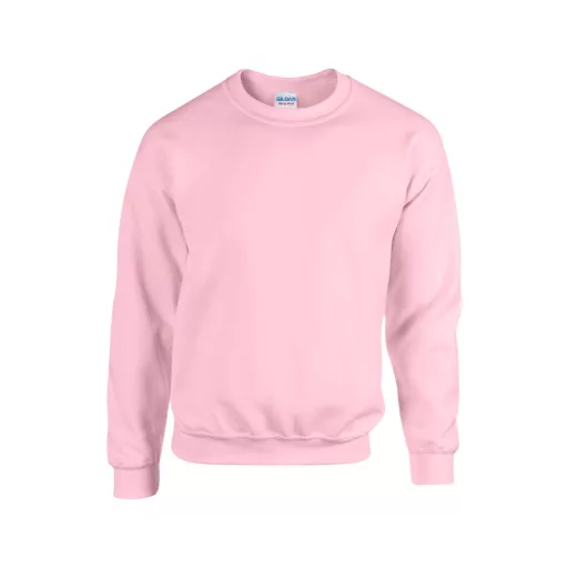 Kereknyakú körkötött pulóver, Gildan GI18000, Light Pink-S