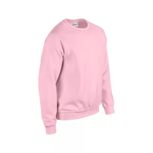 Kereknyakú körkötött pulóver, Gildan GI18000, Light Pink-S