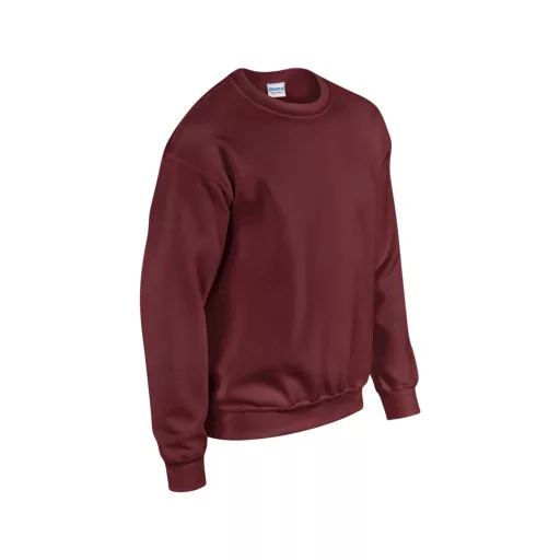 Kereknyakú körkötött pulóver, Gildan GI18000, Maroon-2XL