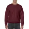 Kereknyakú körkötött pulóver, Gildan GI18000, Maroon-S