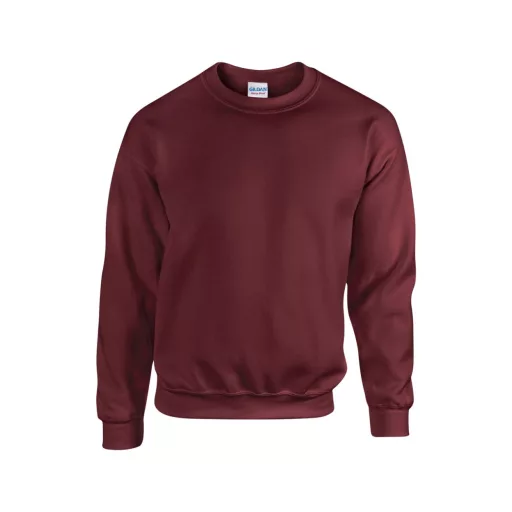 Kereknyakú körkötött pulóver, Gildan GI18000, Maroon-S