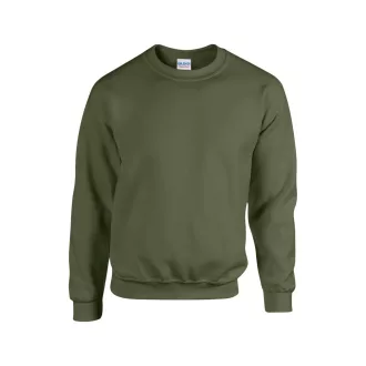   Kereknyakú körkötött pulóver, Gildan GI18000, Military Green-3XL