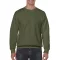 Kereknyakú körkötött pulóver, Gildan GI18000, Military Green-S