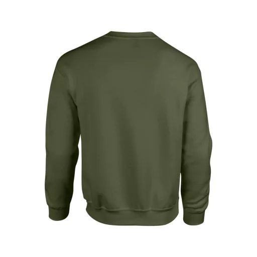 Kereknyakú körkötött pulóver, Gildan GI18000, Military Green-S