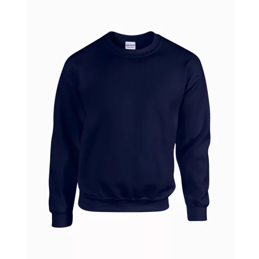 Kereknyakú körkötött pulóver, Gildan GI18000, Navy-2XL