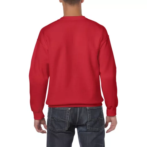 Kereknyakú körkötött pulóver, Gildan GI18000, Red-3XL
