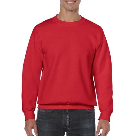 Kereknyakú körkötött pulóver, Gildan GI18000, Red-L