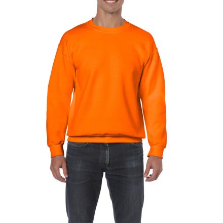 Kereknyakú körkötött pulóver, Gildan GI18000, S.Orange-M