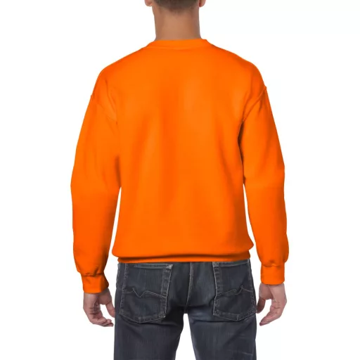 Kereknyakú körkötött pulóver, Gildan GI18000, S.Orange-XL