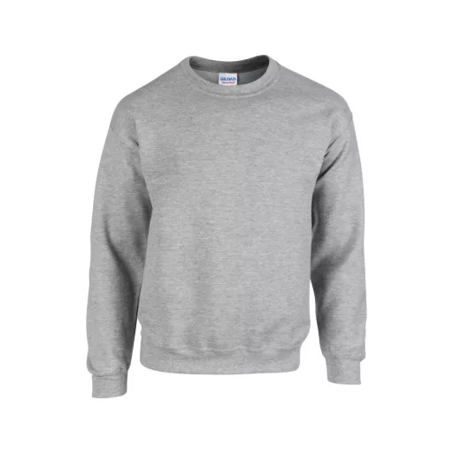 Kereknyakú körkötött pulóver, Gildan GI18000, Sport Grey-M