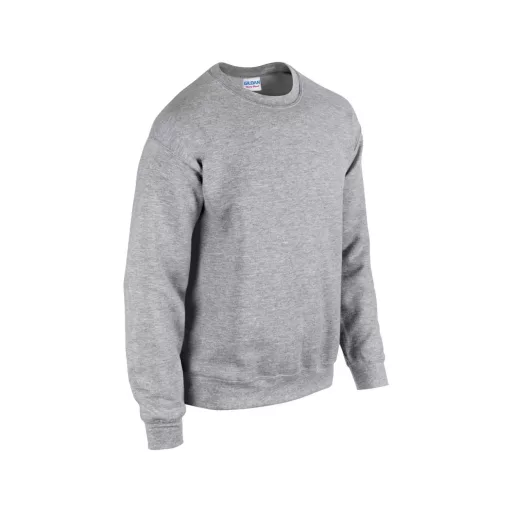 Kereknyakú körkötött pulóver, Gildan GI18000, Sport Grey-S