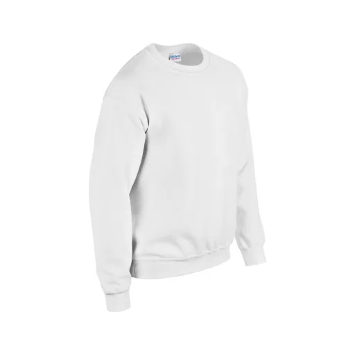 Kereknyakú körkötött pulóver, Gildan GI18000, White-XL