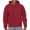 Kenguru zsebes kapucnis pulóver, Gildan GI18500, Antique Cherry Red-4XL