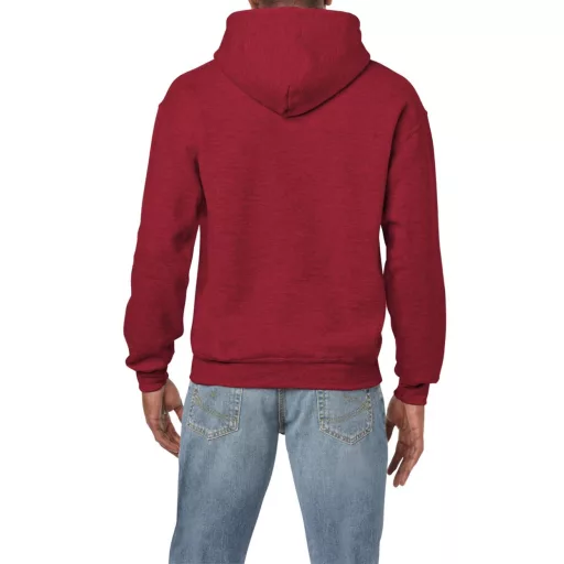 Kenguru zsebes kapucnis pulóver, Gildan GI18500, Antique Cherry Red-M