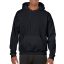 Kenguru zsebes kapucnis pulóver, Gildan GI18500, Black-L