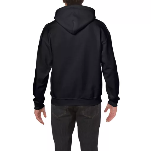Kenguru zsebes kapucnis pulóver, Gildan GI18500, Black-S
