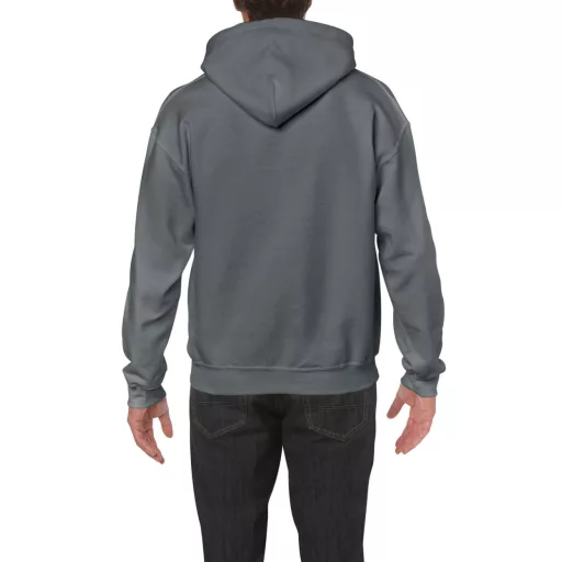 Kenguru zsebes kapucnis pulóver, Gildan GI18500, Charcoal-S