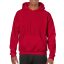 Kenguru zsebes kapucnis pulóver, Gildan GI18500, Cherry Red-L