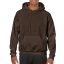 Kenguru zsebes kapucnis pulóver, Gildan GI18500, Dark Chocolate-2XL